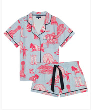 Load image into Gallery viewer, Katie Kime DALLAS TOILE PAJAMA SHORTS SET