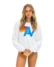 Load image into Gallery viewer, Aviator Nation LOGO RELAXED CREW SWEATSHIRT - WHITE