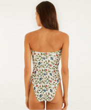 Load image into Gallery viewer, Farm Rio Off-White Stitched Garden One-Piece Bandeau