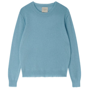 Jumper 1234 Cashmere Distressed Crew in Blue