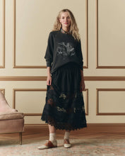 Load image into Gallery viewer, The GREAT. THE ROSETTE CROCHET CANARY SKIRT.