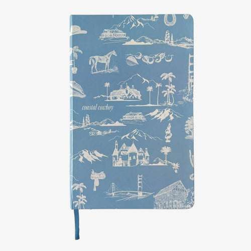 Coastal Cowboy - Coastal Cowboy Western Blue Toile Notebook