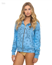 Load image into Gallery viewer, Aviator Nation BANDANA ZIP HOODIE - SKY
