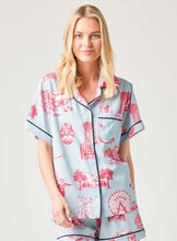 Load image into Gallery viewer, Katie Kime DALLAS TOILE PAJAMA SHORTS SET