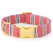 Load image into Gallery viewer, The Foggy Dog - Nantucket Stripe Dog Collar