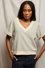 Load image into Gallery viewer, PerfectWhiteTee briggs stripe
french terry v neck sweatshirt