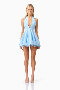 Elliatt Fiona Halter Mini Dress in Blue