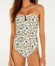 Load image into Gallery viewer, Farm Rio Off-White Stitched Garden One-Piece Bandeau