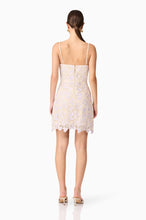 Load image into Gallery viewer, Elliatt Jasmine Crochet Mini Dress in Purple &amp; Beige