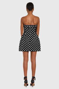 Amanda Uprichard LUCIENNE SKORT ROMPER IN POLKA DOT