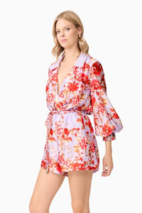 Elliatt Elina Long Sleeve Playsuit in Purple