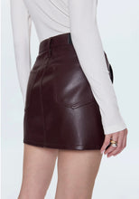 Load image into Gallery viewer, PISTOLA ABI HIGH RISE MINI SKIRT - CABERNET