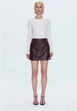 Load image into Gallery viewer, PISTOLA ABI HIGH RISE MINI SKIRT - CABERNET