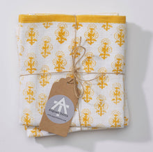 Load image into Gallery viewer, August Table - Kitchen Towel in Tanager Yellow Talelayo print - set of 2