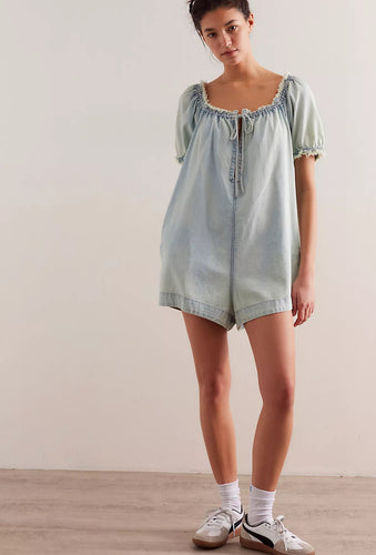 Free People Daisy Denim Babydoll Romper