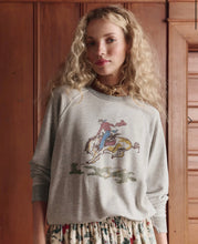 Load image into Gallery viewer, The Great. THE COLLEGE SWEATSHIRT W/ RIDER GRAPHIC.