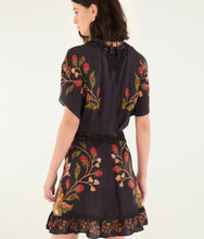 Load image into Gallery viewer, Farm Rio Black Berry Garden Mini Dress