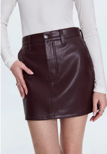 Load image into Gallery viewer, PISTOLA ABI HIGH RISE MINI SKIRT - CABERNET