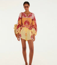 Load image into Gallery viewer, Farm Rio Soft Yellow Arabesc Blouse
