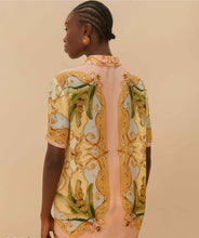 Load image into Gallery viewer, Farm Rio Multicolor Banana Royalty Kaleidoscope Shirt