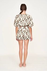Mirth Track shorts in Oyster Print