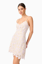Load image into Gallery viewer, Elliatt Jasmine Crochet Mini Dress in Purple &amp; Beige