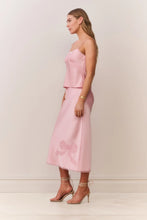 Load image into Gallery viewer, LoveShackFancy Vallis Lace Bow Satin Maxi Skirt