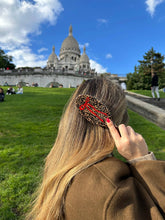 Load image into Gallery viewer, Solar Eclipse - Hand-painted Leopard Bow Acetate 2-1 Daily Hair Brush