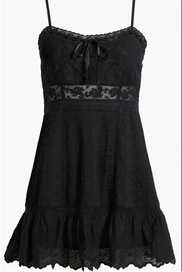 LoveShackFancy Maera Dress in Black