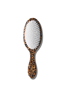 Solar Eclipse - Hand-painted Leopard Bow Acetate 2-1 Daily Hair Brush