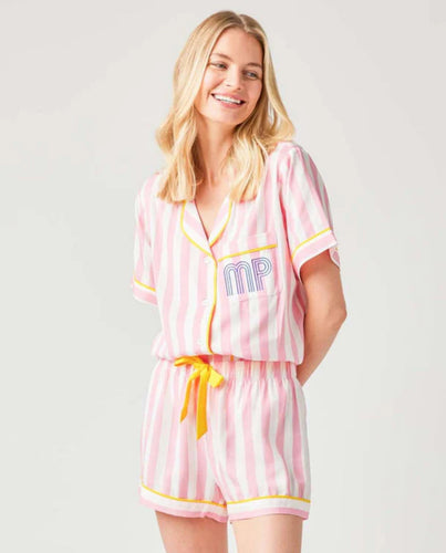Katie Kime RETRO STRIPE PAJAMA SHORTS SET