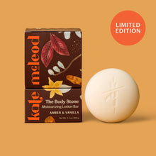 Load image into Gallery viewer, Kate McLeod - Amber &amp; Vanilla Body Stone | Deep Moisturizing Lotion Bar
