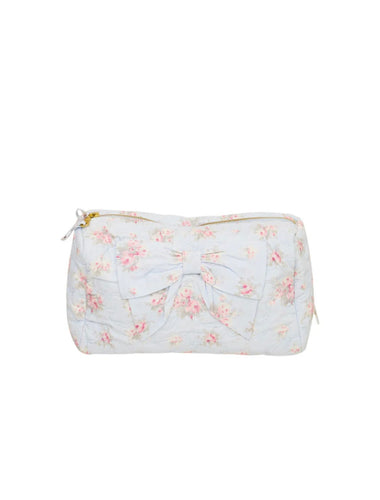 LoveShackFancy Octavia Blue Floral Cosmetic Bag
