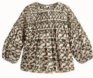 Mirth Keralia Blouse in Seaglass and Rosewood