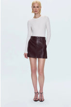Load image into Gallery viewer, PISTOLA ABI HIGH RISE MINI SKIRT - CABERNET
