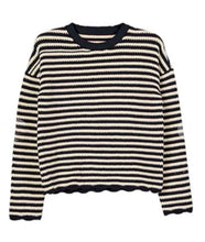 Load image into Gallery viewer, Ciao Lucia Febo Navy Stripe Pullover