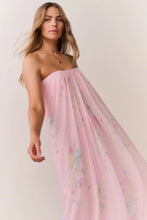 Load image into Gallery viewer, LoveShackFancy Emara Strapless Floral Chiffon Gown