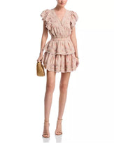 Load image into Gallery viewer, LoveShackFancy Gwen Lace Trim Mini Dress