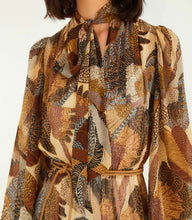Load image into Gallery viewer, Farm Rio Cream Dotted Macaws Long Sleeve Maxi Dress