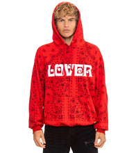 Load image into Gallery viewer, Aviator Nation BANDANA LOVER RELAXED PULLOVER HOODIE - RED