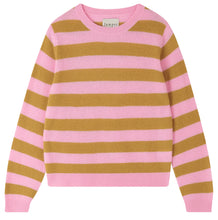 Load image into Gallery viewer, Jumper 1234 Cashmere Stripe Crew in Candy and Mustard