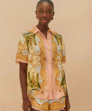Load image into Gallery viewer, Farm Rio Multicolor Banana Royalty Kaleidoscope Shirt