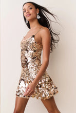 Load image into Gallery viewer, LoveShackFancy Liria Sequin Mini Dress
