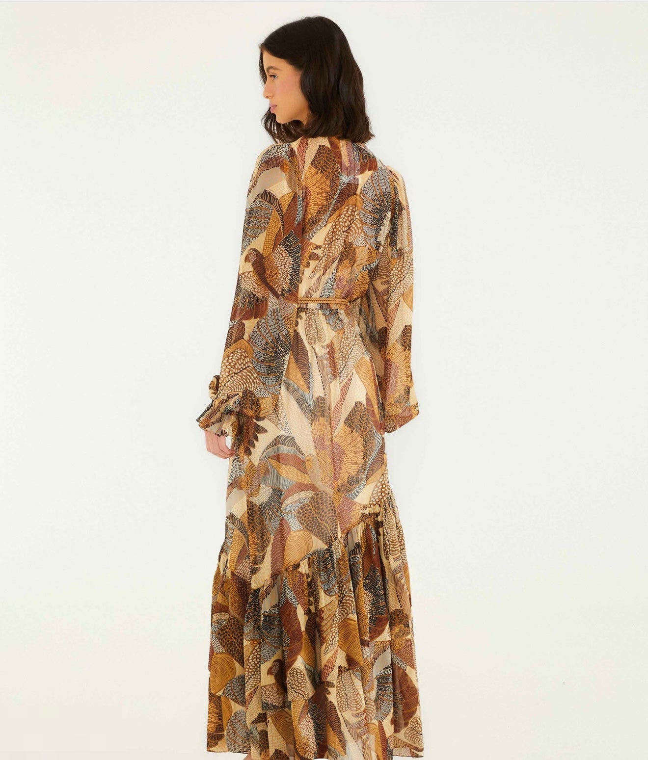 farm rio maxi shirt dress Multicolor Beaches Path Collared Buttoned Maxi Dress