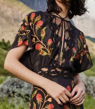 Load image into Gallery viewer, Farm Rio Black Berry Garden Mini Dress