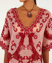 Load image into Gallery viewer, Farm Rio Light Pink Arabesc Dress