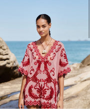 Load image into Gallery viewer, Farm Rio Light Pink Arabesc Dress