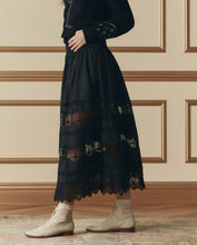 Load image into Gallery viewer, The GREAT. THE ROSETTE CROCHET CANARY SKIRT.