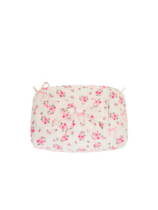 LoveShackFancy Octavia Rose and Bow Cosmetic Bag