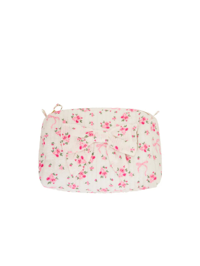 LoveShackFancy Octavia Rose and Bow Cosmetic Bag